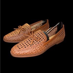 J. Crew Women’s Brown Woven Bow Loafers